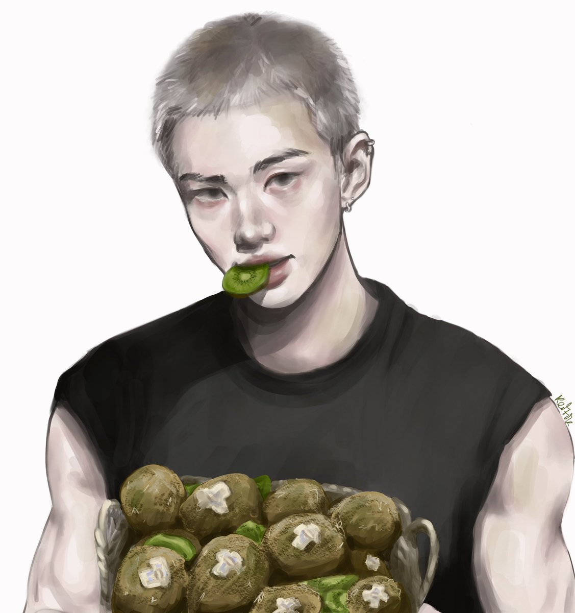 Keitikk's tweet photo. 🥝 #Hyunjin #StrayKids #art https://t.co/n7OypTSyWt
