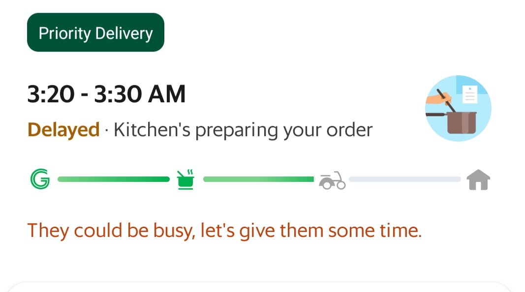 aprilisms's tweet photo. @grabph 
Sure, but give me back the priority delivery fee then? https://t.co/c9ckeAoWks