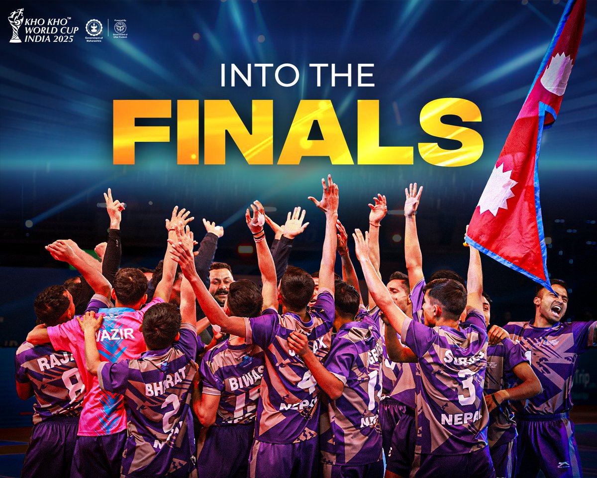 Against all odds, Nepal’s men are set to battle for glory! 🇳🇵🏆

Check out everything about the #KhoKhoWorldCup 2025 – visit our official website 🔗 kkwc2025.com or download the app 👉 bit.ly/KKWC-Android 📲 iOS 👉 bit.ly/KKWC_iOS

#TheWorldGoesKho