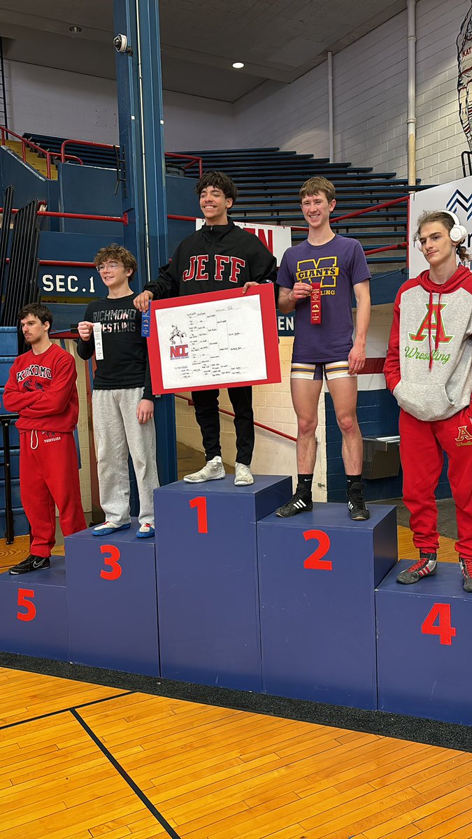 JeffAthletics's tweet photo. Derrick Preston, 132 lb NCC Champion! https://t.co/pFnyMDoTsC