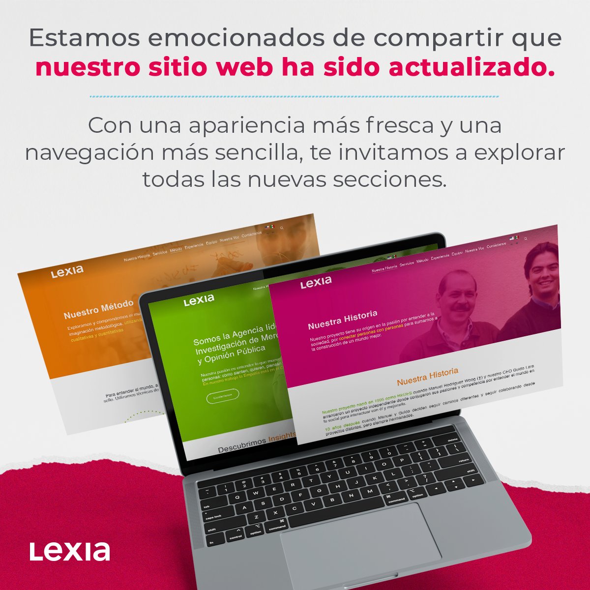 Navega nuestra nueva página web. Hemos trabajado para ofrecerte una mejor experiencia.

¡Cuéntanos tu opinión!

lexia.cc