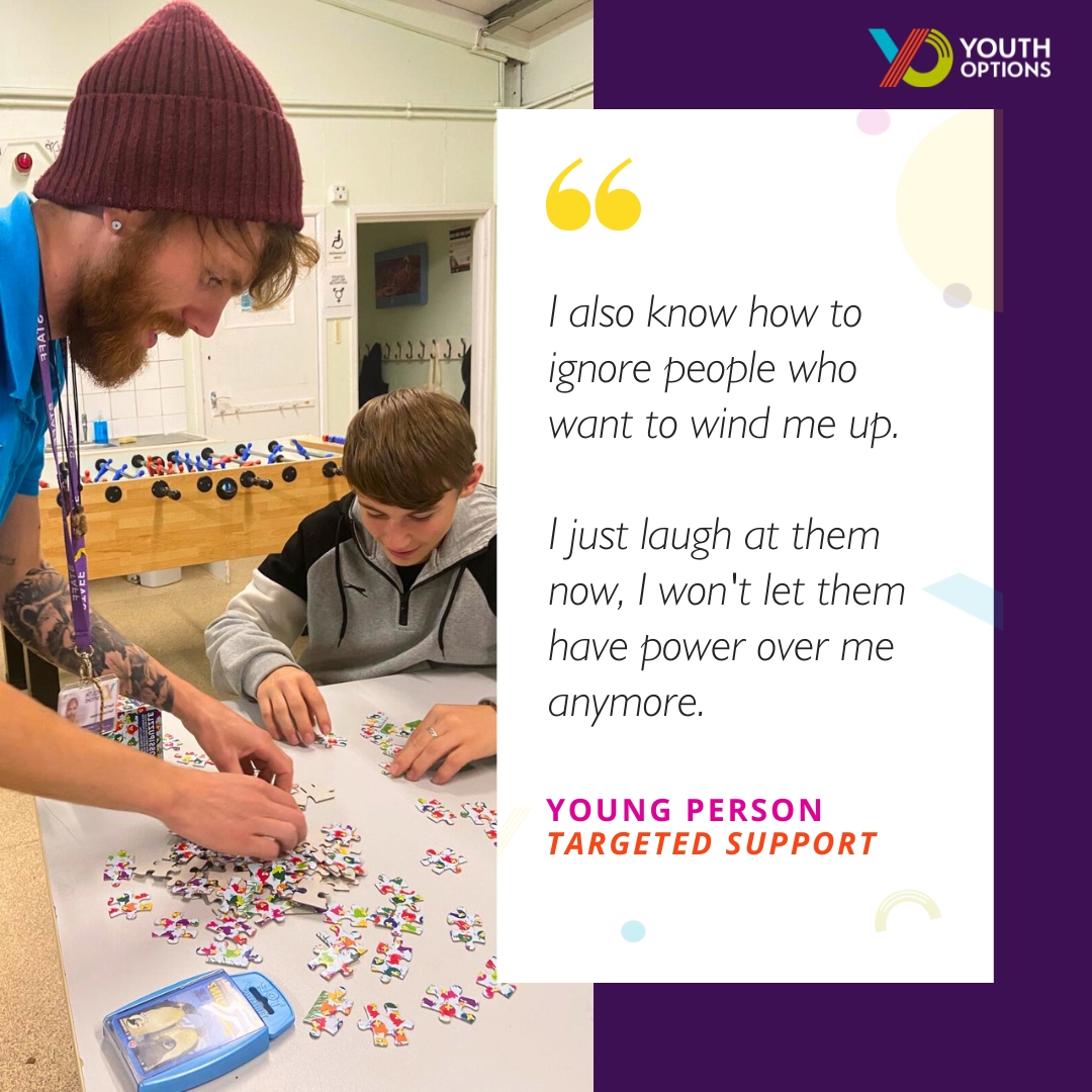 This young person’s words remind us of the incredible transformations happening every day at Youth Options. 

We’re here to help young people find their confidence and take back control of their own lives, no matter the obstacles. 💙

youthoptions.org.uk/what-we-do/tar…