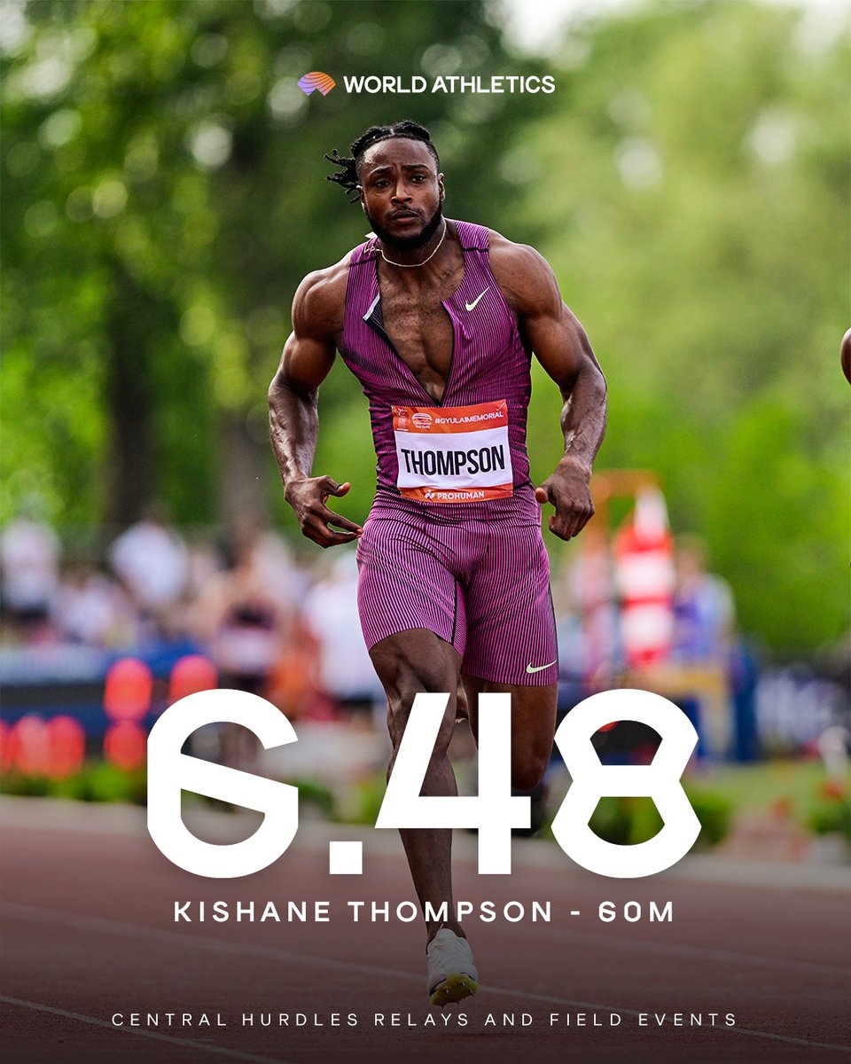 WorldAthletics's tweet photo. Someone’s ready to shine bright indoors 😤

🇯🇲’s @iamkishane  clocks 6.48 over 60m in Spanish Town. 

Up next: indoor debut next Saturday 👀 https://t.co/MGVgdPGeTP