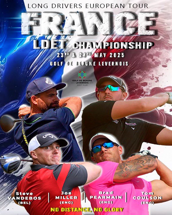 𝐅𝐑𝐀𝐍𝐂𝐄 𝐋𝐃𝐄𝐓 𝐂𝐡𝐚𝐦𝐩𝐢𝐨𝐧𝐬𝐡𝐢𝐩 🇫🇷 “Oh là là!” 
⚔️ The SECOND European battle of the season!

⛳️ The Golf de Beaune Levernois will host the second tournament of the LDET season next 23rd and 24th May in Beaune (France). ☄️

💻 Sign up via europeanlongdrivers.com
