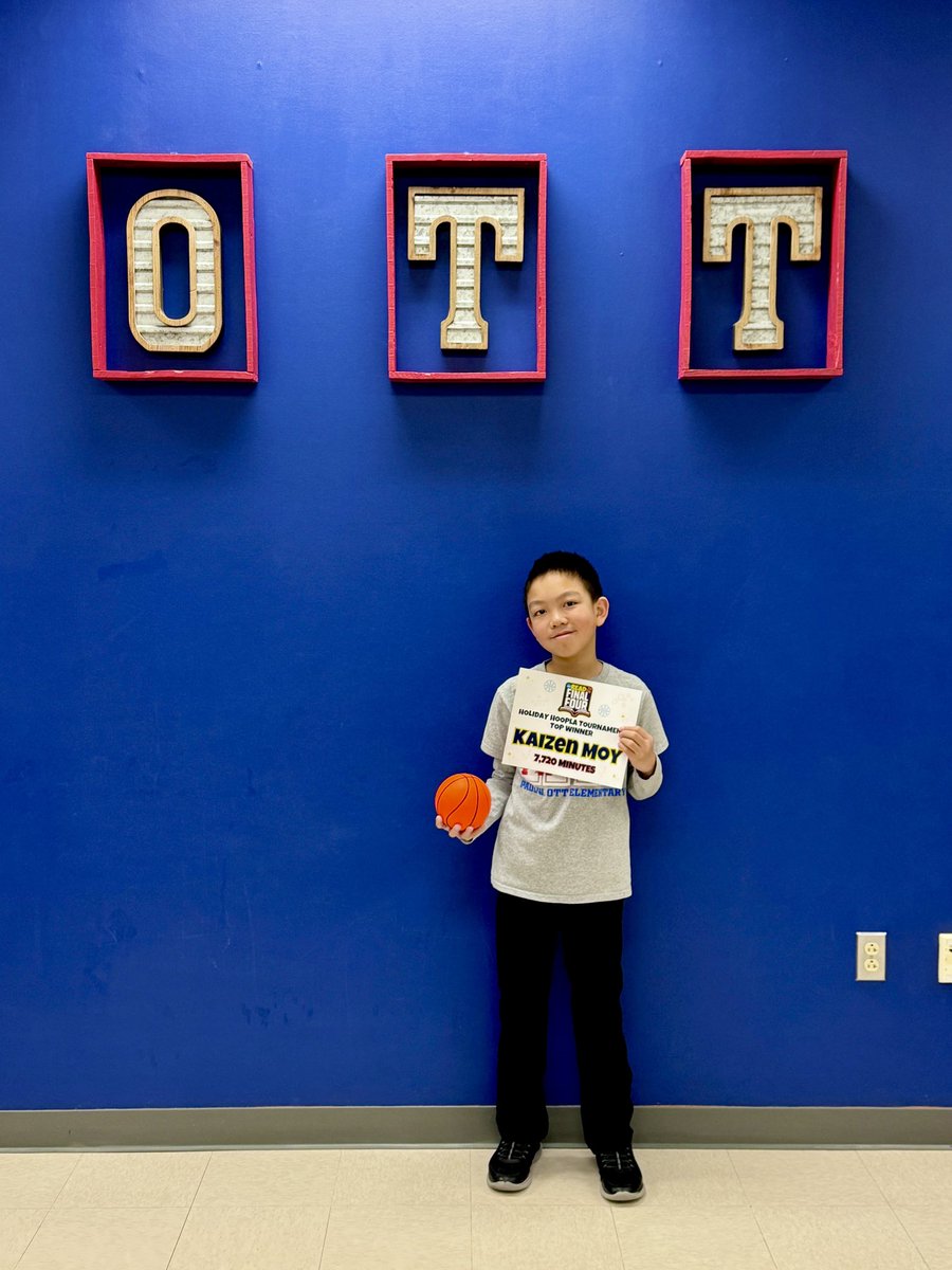 NISDOtt's tweet photo. Congrats to our 3️⃣rd grade student Kaizen for taking 1️⃣st in the NCAA Read to the Final Four Holiday Hoopla Challenge!🏆 He read 7️⃣,7️⃣2️⃣0️⃣ minutes over winter break, securing TOP SPOT among all 3️⃣rd graders in @NISD & San Antonio!🏀📚#OttSeason20 #MFinalFour #ReadtotheFinalFour https://t.co/FZeCaCUZaJ