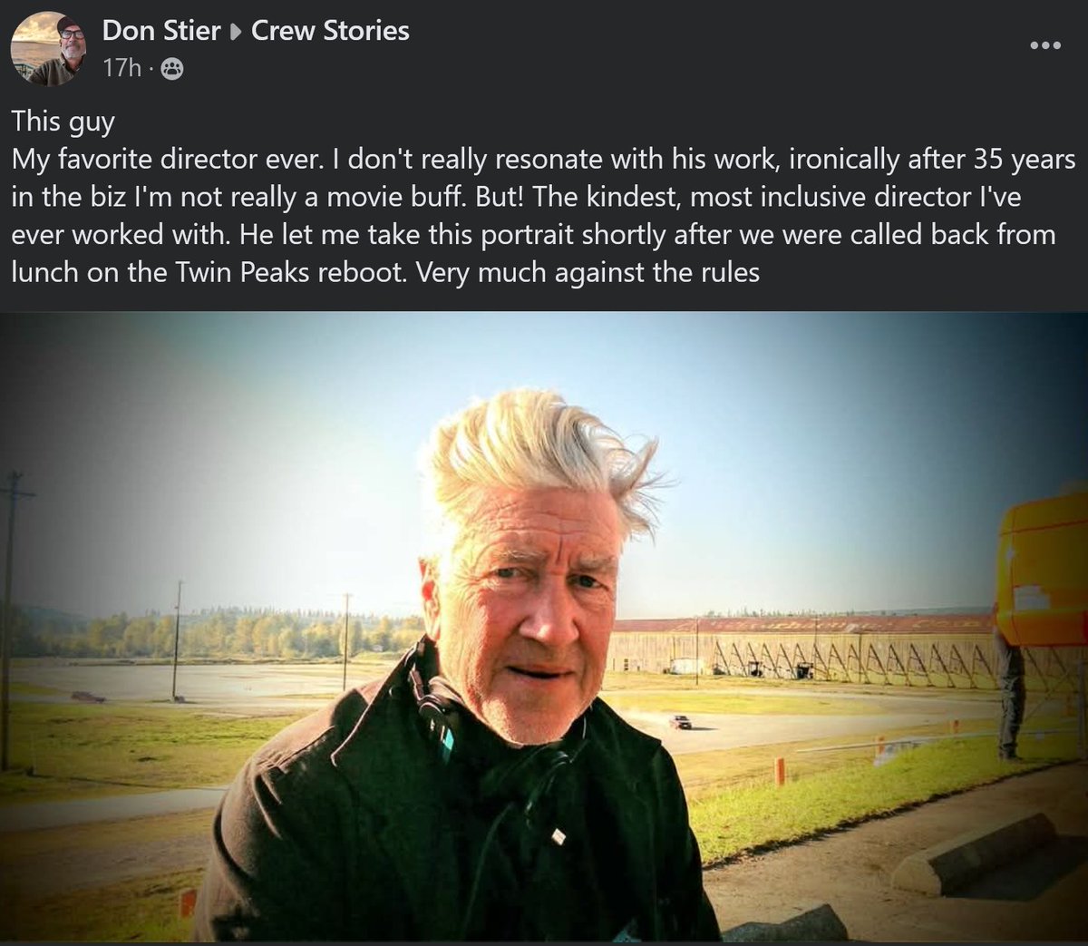 Love this tribute from a grip