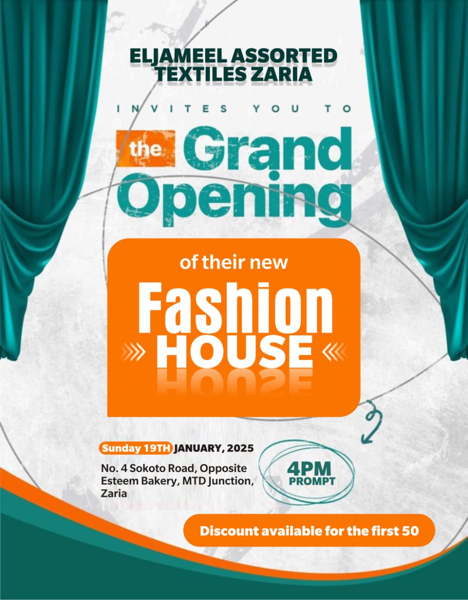 EL_ASSORTED's tweet photo. Am officially inviting u to my new fashion house 🙏
 Tomorrow: 4pm
Your prayers is needed 
@retweets_9ja @VendorsSpot @_hafsat_paki @Wanzaaam 
@el_uthmaan @AmeerNaira https://t.co/BtYbU41r62
