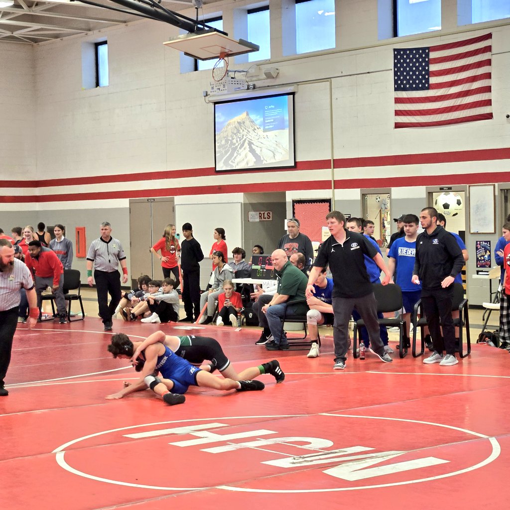 Lots of great wrestling matches today by our Blue Devils at the GCC Wrestling Championships! 🤼‍♂️🏆