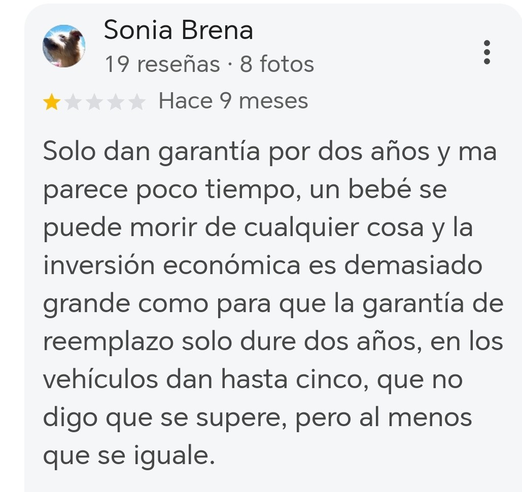 Si la garantía de reemplazo de un bebé hasta 2 años te parece un escándalo, esta reseña en una web de #gestaciónsubrogada te dejará sin aliento.
.