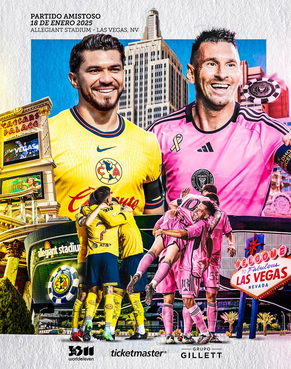 ¡ES HOY, ES HOY! 🤩

Compra tus entradas 🎟️ bit.ly/41I15TN

Nos vemos más tarde en el Allegiant Stadium para este gran choque de estrellas, no puedes faltar 🔥