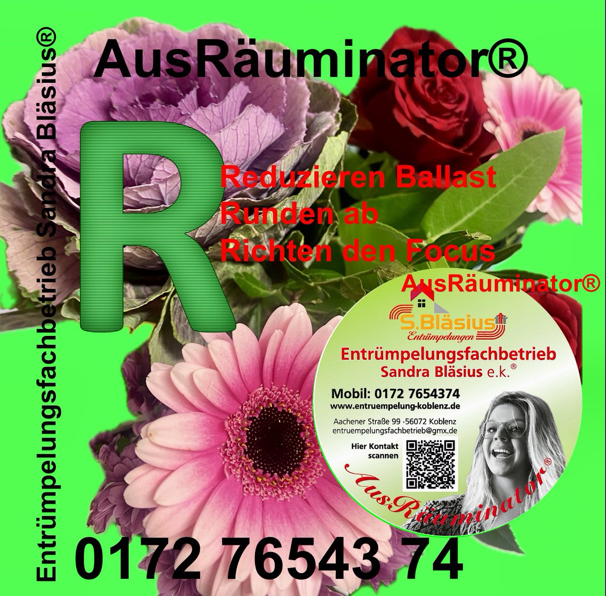 Runden ab- Wir sorgen dafür ,dass am Ende alles perfekt ist und sich gut anfühlt. #AusRäuminator #sandrabläsius #haushaltsauflösung #Heute #BNI #wohnungsauflösung #mayen #danke #wochenende #Koblenz