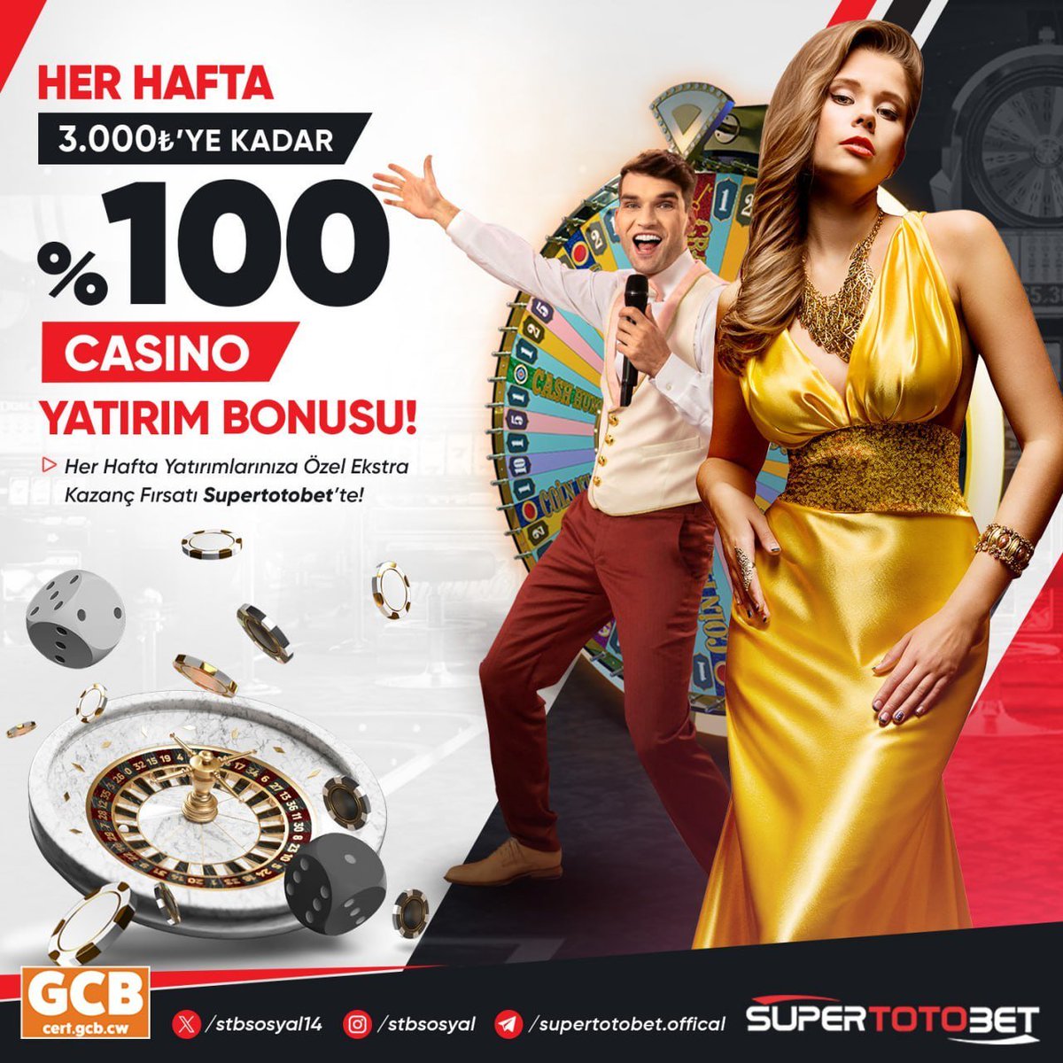 🎰 Canlı Casinoda Bonusların Bonusu
📶 Yeni Hafta Yeni Şans

🎰 Fırsatlar Diyarı Supertotobet

🎲 Günün İlk Yatırımına Özel
🎁 %100 Yatırım Bonusu
💸 Minimum 250₺ - Maksimum 3.000₺