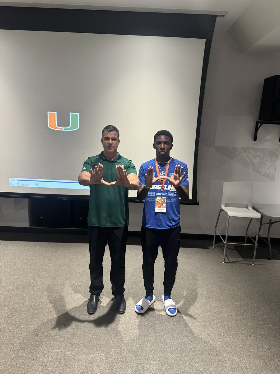 After a good conversation with the Miami Hurricanes coaching staff I am blessed and highly favored to receive an offer from The University Of Miami <a href="/LAvsAllYall/">Louisiana vs. All Y’all</a> <a href="/PrepRedzoneLA/">Prep Redzone Louisiana</a> <a href="/CAMP_HARDY/">Coach Hardy</a> <a href="/EdnaKarrHS/">Edna Karr High</a> @247sports <a href="/samspiegs/">Sam Spiegelman</a> <a href="/JeritRoser/">Jerit Roser</a> <a href="/JimmyDetail/">Jimmy D Smith</a> @