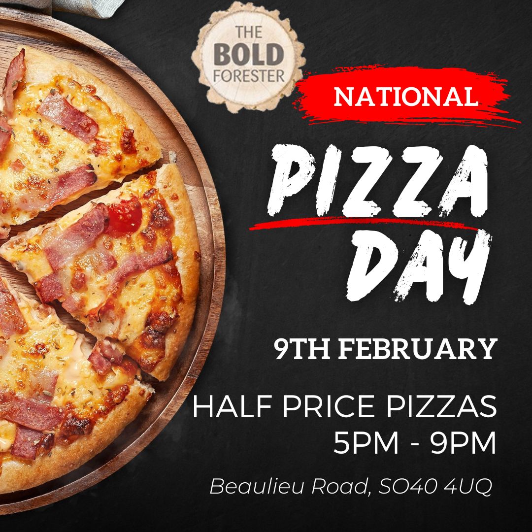 ForesterBold's tweet photo. Half Price Pizzas Sunday 9th Feb #NationalPizzaDay https://t.co/kACDTgGB9Z