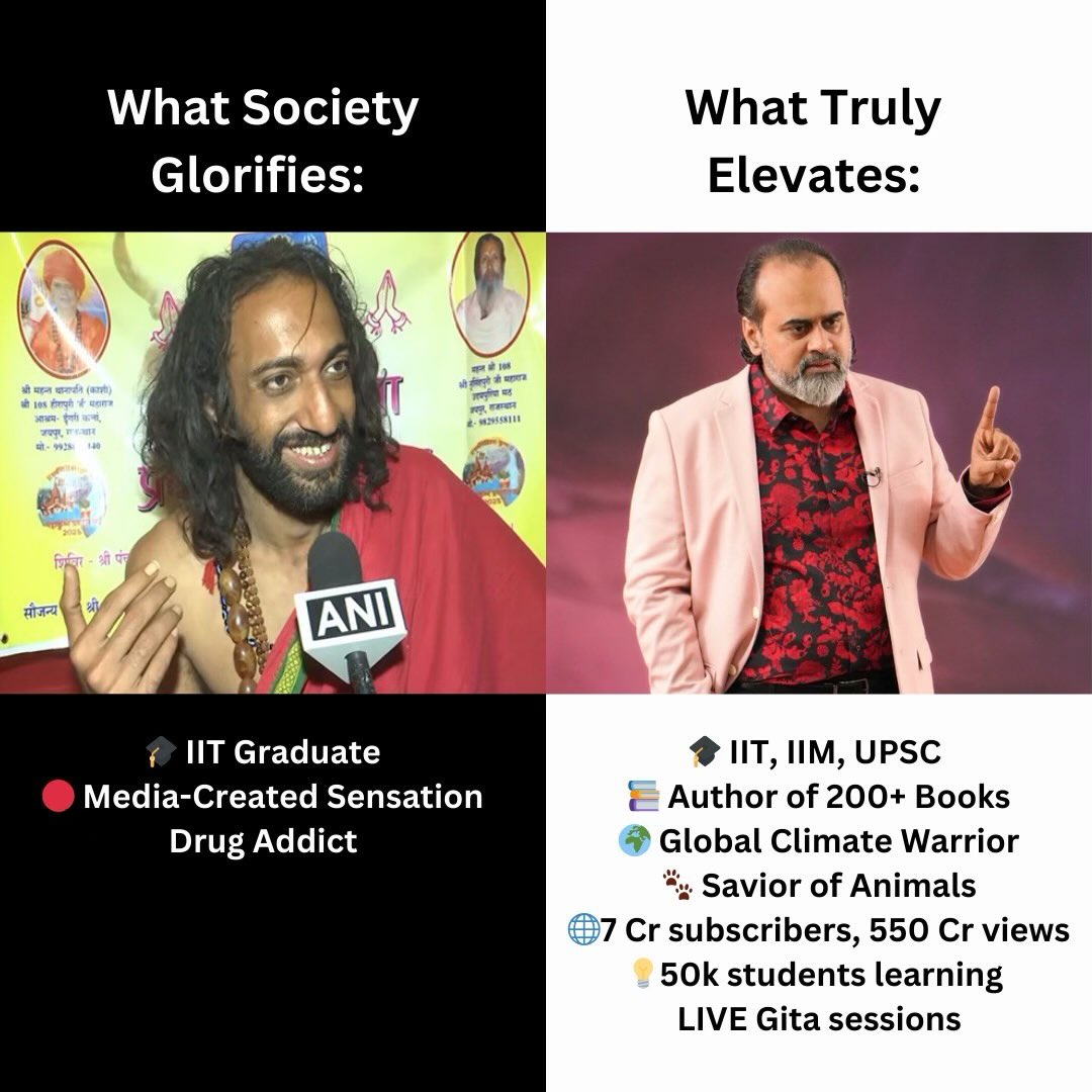 Deva_131's tweet photo. ऐसे फ़र्ज़ी बाबाओं का प्रचलित होना ही 
समाज की इस मानसिकता को दर्शाता है, 
कि सही काम छोड़कर, कोने में अपने नशे में डूबे रहो 
चाहे वो नशा बाहरी दुनिया के भोग का हो या मानसिक दुनिया का। 

ना कोई ऊँचे लक्ष्य, ना  जीवन में कोई बदलाव लाने की चाह,
ना ही जानवरों की सुरक्षा, ना ही प्रकृति की रक्षा 
बस भोगो और सो जाओ। 

एक बंदा नशे में डूबा है और एक दुनिया को होश में लाने के लिए दशकों से लगा हुआ है मगर हम किताब पढ़ने से ज़्यादा जलाने में रुचि रखते है।