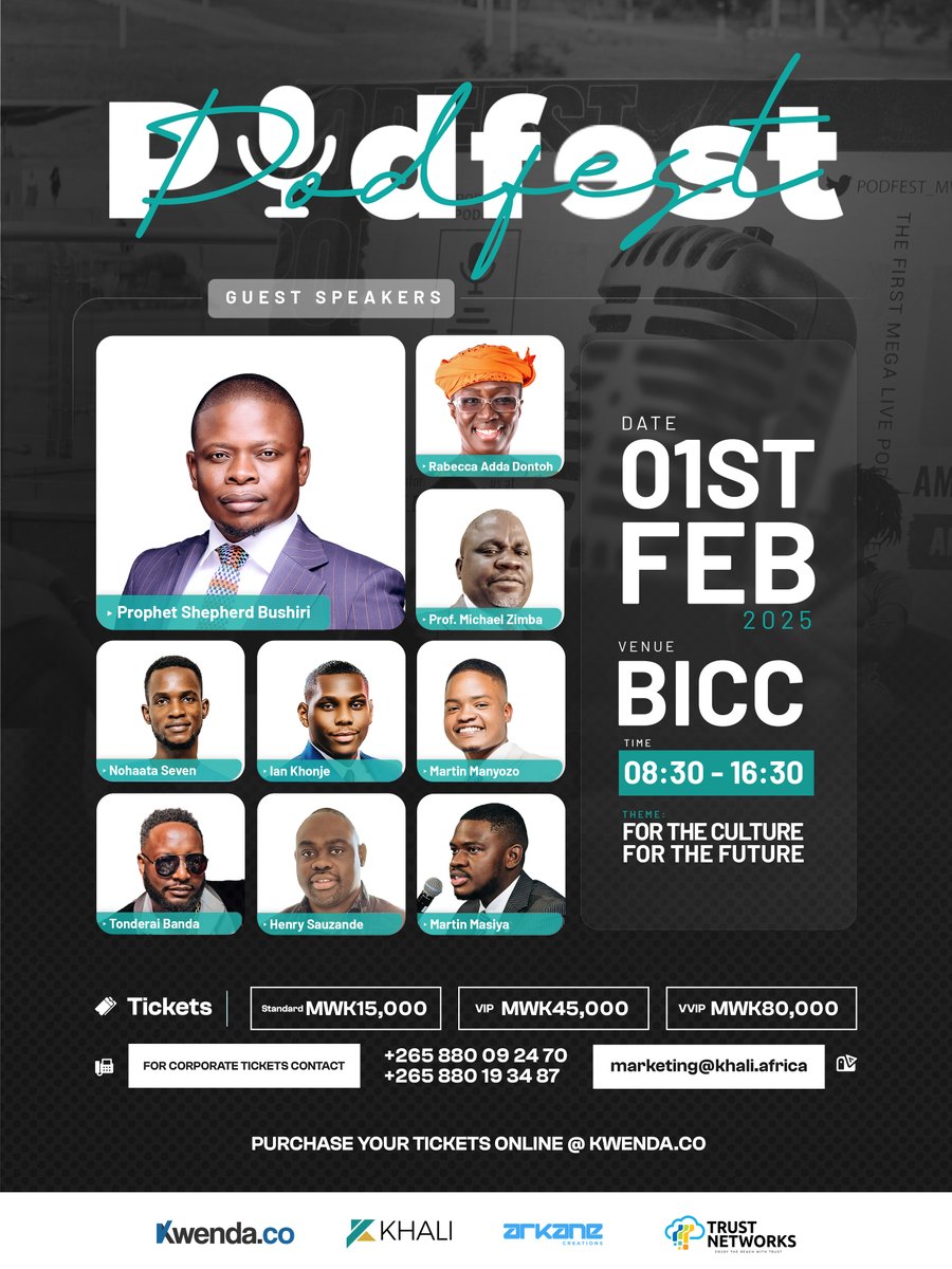 The line-up is building up! Grab your tickets today on Kwenda: kwenda.co/events/0f788d6… or any spots mentioned in the thread.