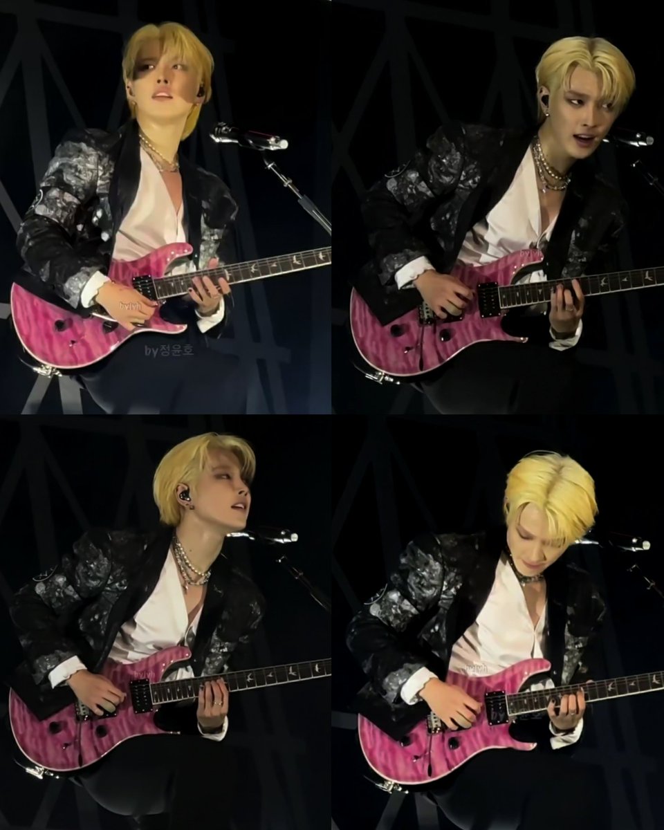 Rockstar and his pink guitar