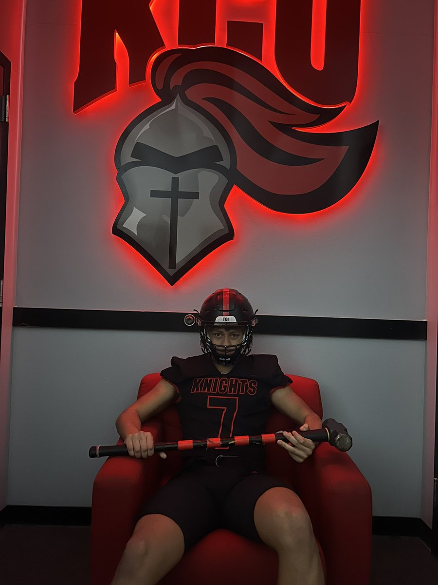 After a great conversation with <a href="/coachaubry/">Coach Aubry</a> have received an offer to play football at KCU and thank you to the  other’s coaches <a href="/coach_G63/">Ethan Gossage</a> <a href="/CoachBradenLong/">Braden Long</a> <a href="/GoKnightsFB/">KCU Football</a> <a href="/EtownFB/">E-town Panther Football</a>
