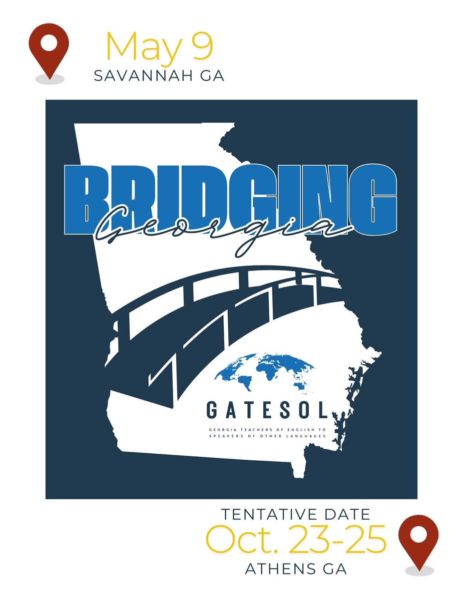 We are so excited to announce that we will have both a one day Spring Symposium and a two day Fall Conference this year! This will allow us to make sure we are "Bridging the State" and providing support to all parts of Georgia!