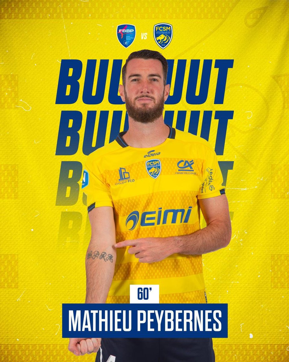 FCSM_officiel's tweet photo. 60' 🪖 𝐌𝐀𝐓𝐇𝐈𝐄𝐔 𝐏𝐄𝐘𝐁𝐄𝐑𝐍𝐄𝐒

Mais oui Mathieu Peybernes qui place sa tête et permet aux Sochaliens d'égaliser !

1⃣-1⃣ #FBBP01FCSM https://t.co/LBJ8JSb3rV
