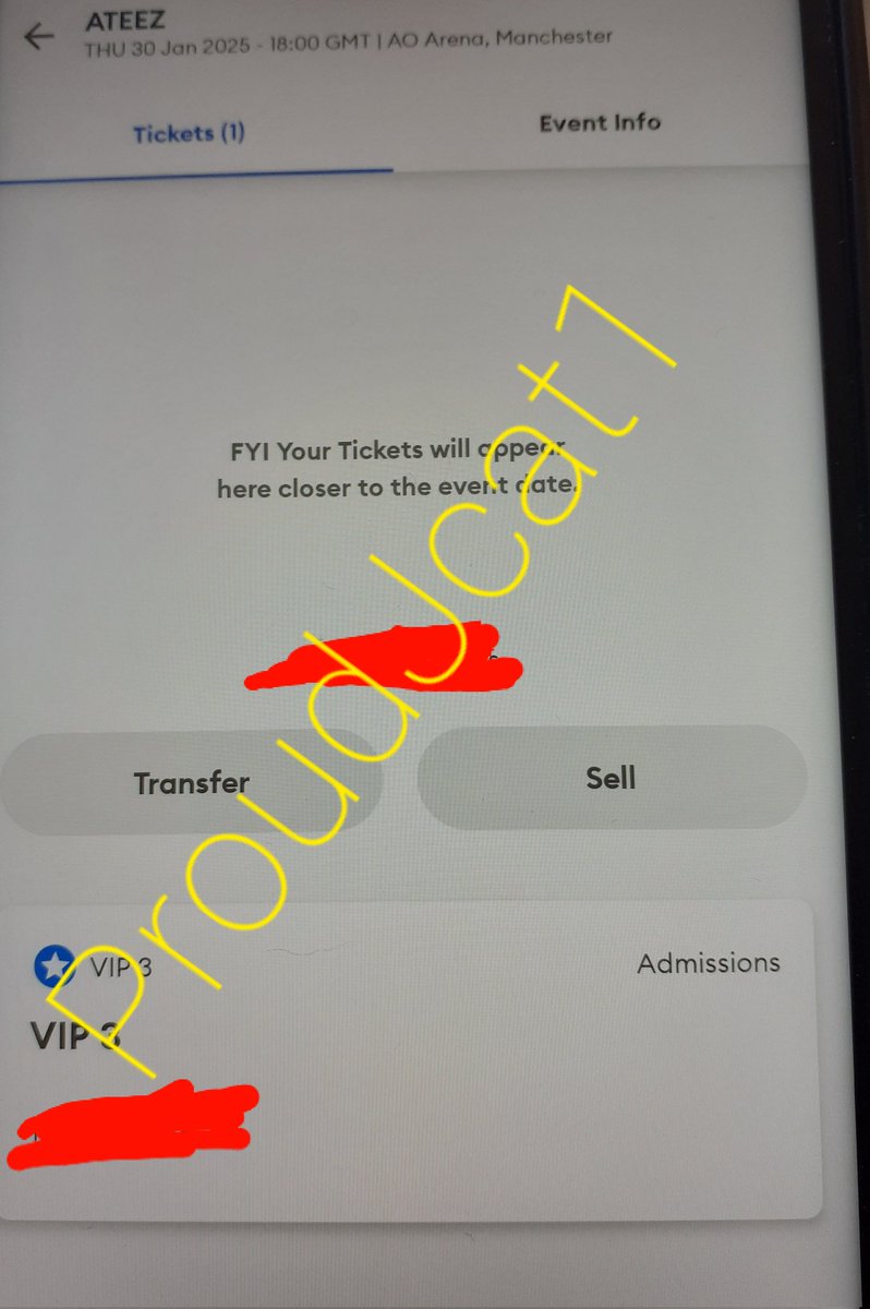 ProudJcat1's tweet photo. Please retweet

I’m selling a SECTOR VIP ticket in Manchester For £100 I managed to get a ticket in London for both days so i can’t use it😭

Please rt to spread

#ATEEZ #ATINY #ATEEZinEurope #ateezinmanchaster #AteezUk https://t.co/yjVhGVbpVV