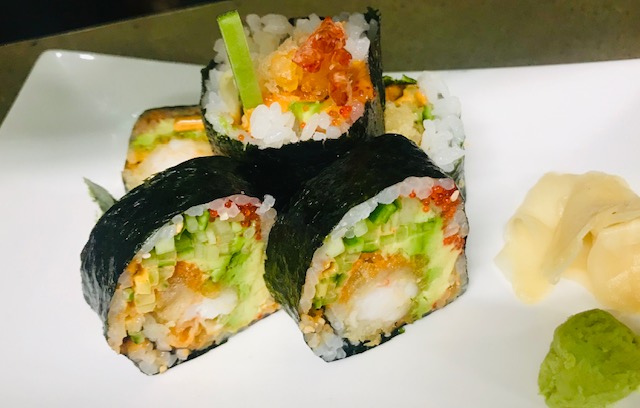 It's a balmy Saturday in the 40s today!

Come DINE IN with us before the weather gets "crazy" cold in the single digits this coming week.

Have you ever tried our Crazy Maki? Pictured. Hope to see you tonight! #Needham #NeedhamMA #OlinCollege #Babson #NewtonMA #WellesleyMA