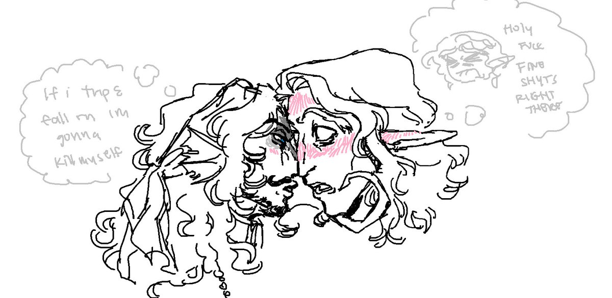 brinklechicken's tweet image. SECOND DND SESSION WAS TODAY!! MY ROLLS WERE SO SHIT AND JOSE KEPT TRIPPING AND FALLING OMFG 😭😭 weepy also tried rizzing jose.. failed miserably. the last pic is not canon (yet perhaps..) just me yaoijgn it up