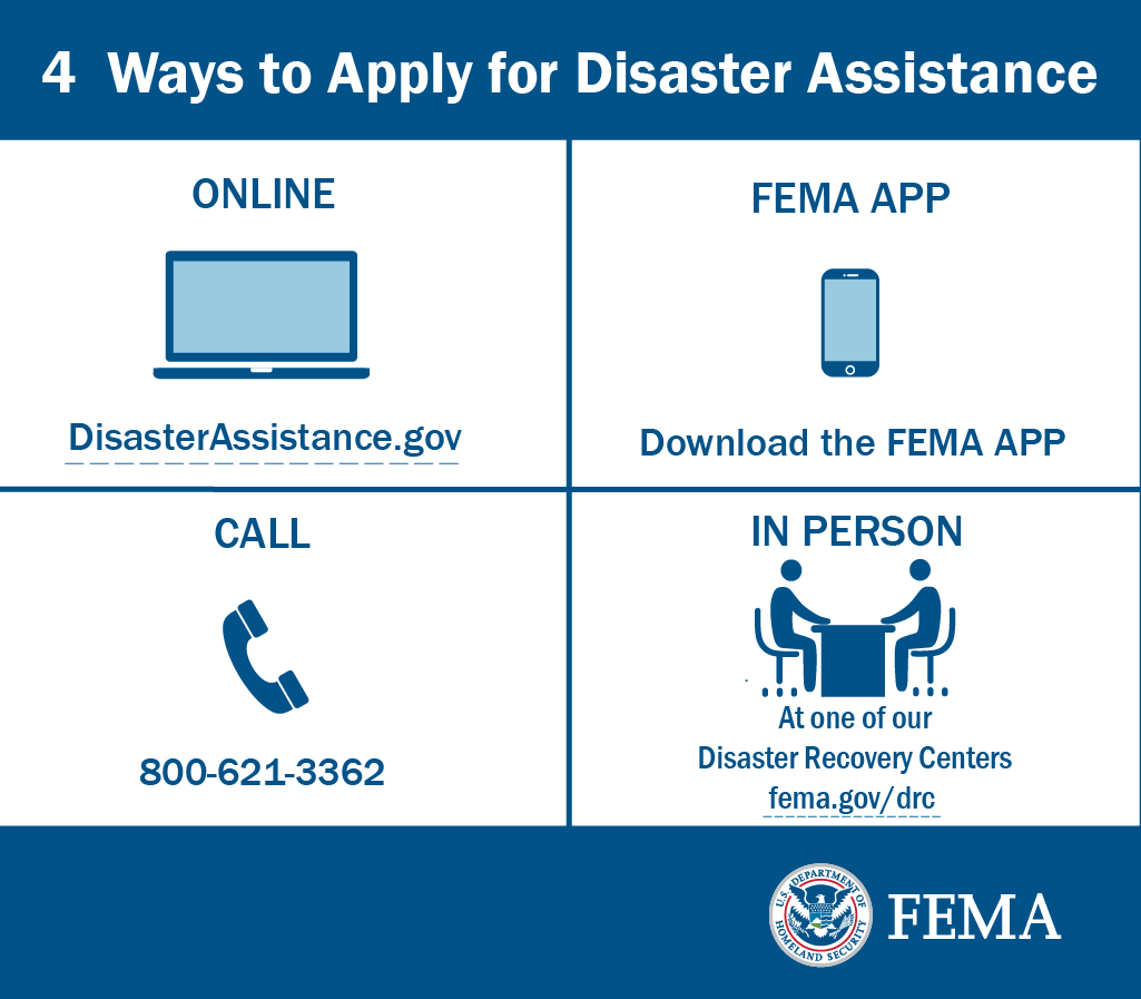 Recovering from the wildfires? 

@FEMA can help eligible people with housing, repairs, and essentials. 
💻 Apply at hubs.ly/Q032zNrT0. 
📞 Call the FEMA Helpline 1-800-621-3362 for support. 

#CaliforniaWildfires #LAFires