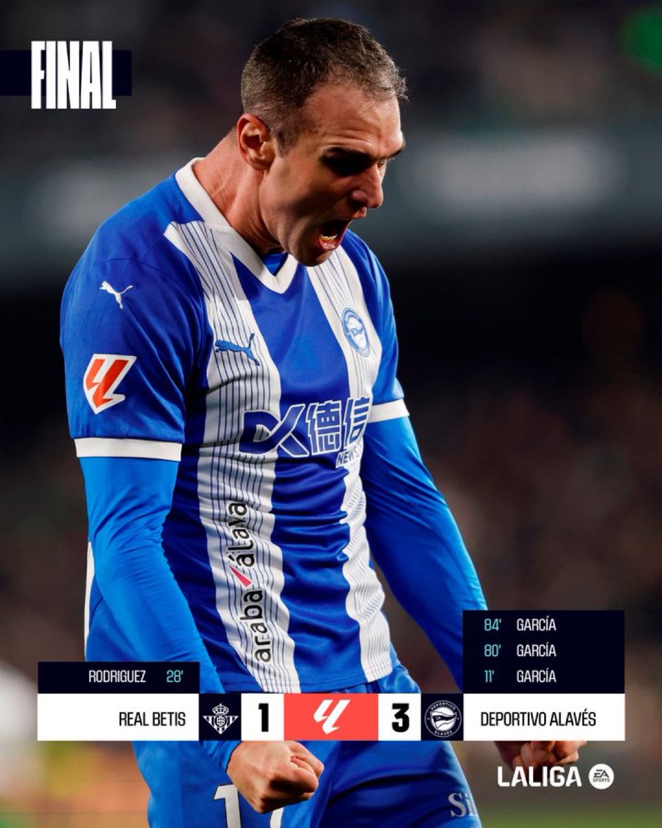 Siempre, siempre, me voy alegrar por Kike García, tres goles con el <a href="/Alaves/">Deportivo Alavés</a> para ganar al Betis en Sevilla.
Grande Kike y Zorionak Alavés