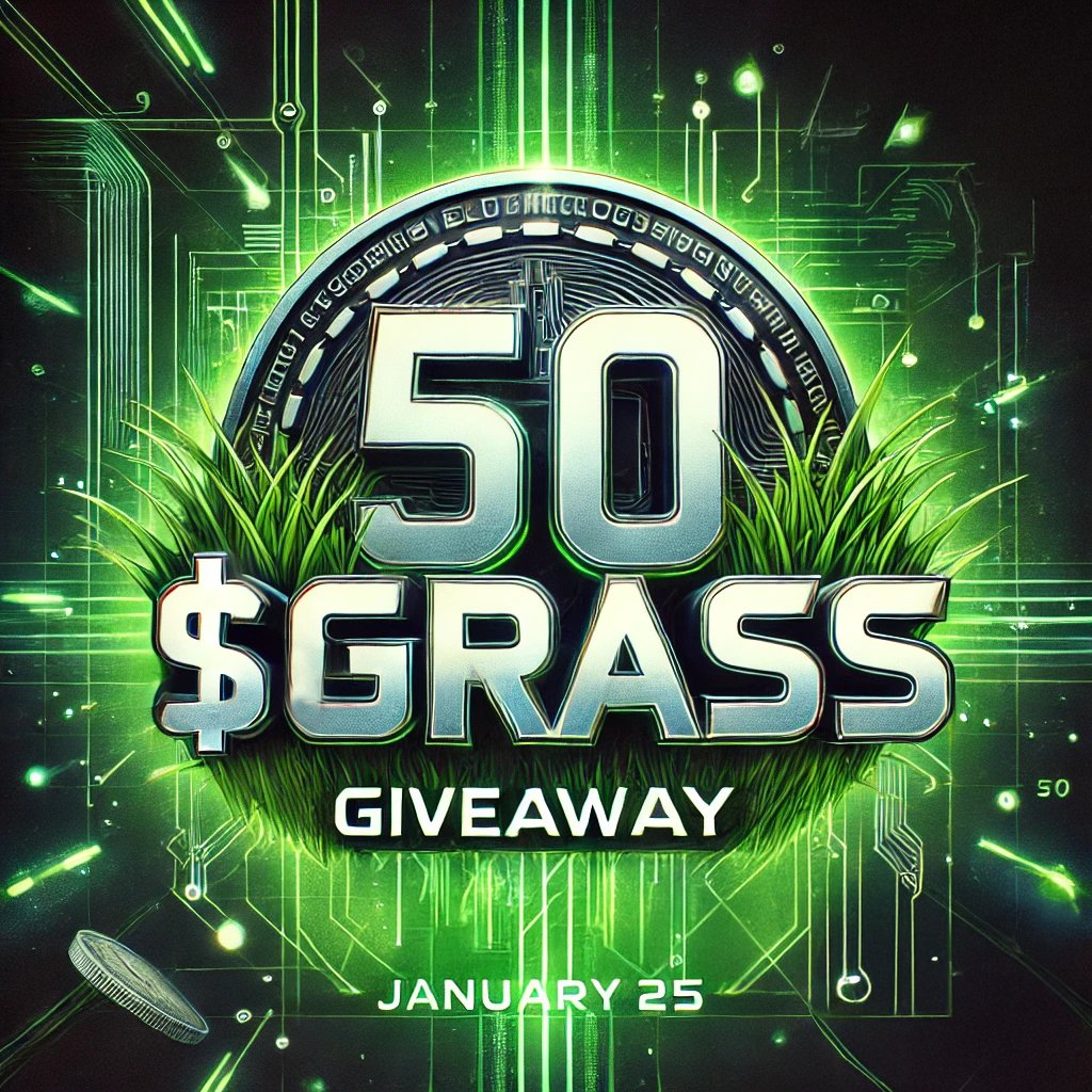 Sergeant Lazo | 0xChain (@sgt_lazo) on Twitter photo 🚀 We’re back with another epic giveaway! 🔥
🎉 50 $GRASS up for grabs – the winner gets ALL! 🎉
📅 Winner announced on January 25!
✅ Like, Follow, Retweet
✅ Tag at least 1 friend in comments
<a href="/getgrass_io/">touch grass</a> <a href="/grassfdn/">Grass Foundation</a> 🚀 We’re back with another epic giveaway! 🔥
🎉 50 $GRASS up for grabs – the winner gets ALL! 🎉
📅 Winner announced on January 25!
✅ Like, Follow, Retweet
✅ Tag at least 1 friend in comments
<a href="/getgrass_io/">touch grass</a> <a href="/grassfdn/">Grass Foundation</a>