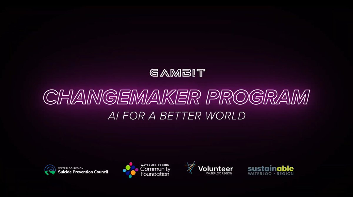 Gambit has worked with Changemakers in Waterloo Region to build game-changing AI solutions that tackle real-world challenges. WRCF is pleased to be one of the participants. 

Get tickets for Changemakers Demo Day on Feb 25: eventbrite.ca/e/changemakers…

eventbrite.ca/e/changemakers…
