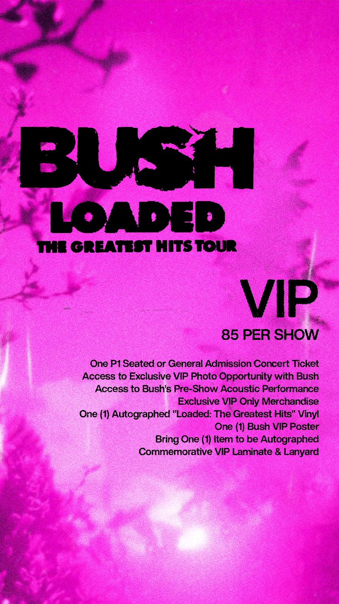 bushofficial's tweet image. Shop Canada VIP Packages at bushofficial.com 🎟️ #LOADED