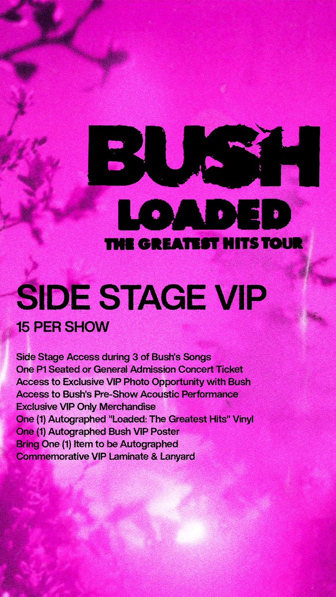 bushofficial's tweet image. Shop Canada VIP Packages at bushofficial.com 🎟️ #LOADED