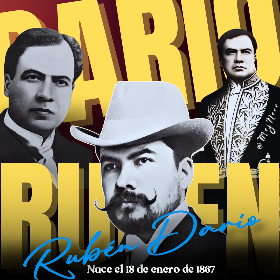 Un #18Enero nace nuestro orgullo Nicaragüense nuestro Príncipe de Letras Castellanas hace 1️⃣5️⃣8️⃣ años de natalicio, un referente a nivel internacional. 

"Si pequeña es la Patria, uno grande la sueña"  Ruben Darío 

#DarioVidayEsperanza 
#Nicaragua
#TropaSandinista