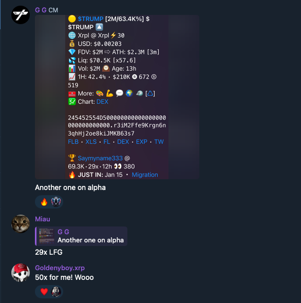 Struggling to make money on #XRP ? Well, our community-suggested alpha group isn't. Tier 3 holders sharing 20x+ trades every single day.  Grab yourself a 1% bag (10K tokens) and join one of the most elite alpha groups on #XRPL before it's out of reach. #RIPPLESPY #RIPPLE