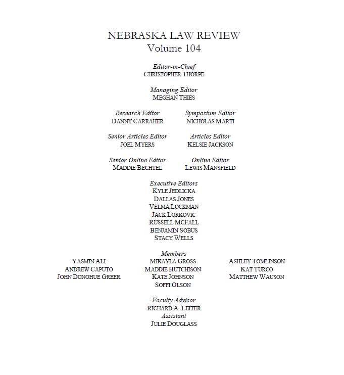 Nebraska Law Review tweet media