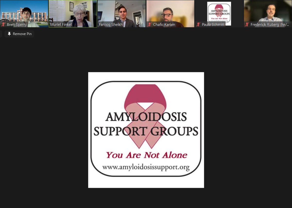 Brett Sperry, MD (@brettsperrymd) on Twitter photo Enjoyed speaking at the <a href="/AmyloidosisSupp/">Amyloidosis Support</a> virtual meeting today with my friends and colleagues <a href="/fsheikh22/">Farooq Sheikh</a> <a href="/frederickruberg/">Frederick L Ruberg</a> and Chafic Karam!
Thank you for the invitation <a href="/MurielFinkel/">Muriel Finkel</a> and congratulations on over 350 patients and caregivers registered! Enjoyed speaking at the <a href="/AmyloidosisSupp/">Amyloidosis Support</a> virtual meeting today with my friends and colleagues <a href="/fsheikh22/">Farooq Sheikh</a> <a href="/frederickruberg/">Frederick L Ruberg</a> and Chafic Karam!
Thank you for the invitation <a href="/MurielFinkel/">Muriel Finkel</a> and congratulations on over 350 patients and caregivers registered!
