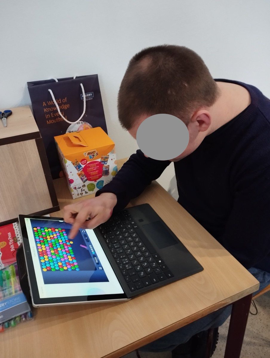 HelpHealUkraine's tweet photo. Delighted to share photos of adults with special needs at Rozdil Friends Home in Lviv, using laptops sent from Ireland.  They are making a difference in their education, through play.

So often forgotten about, many of these young men are displaced from Eastern Ukraine
#education https://t.co/eqkWa3HqKA