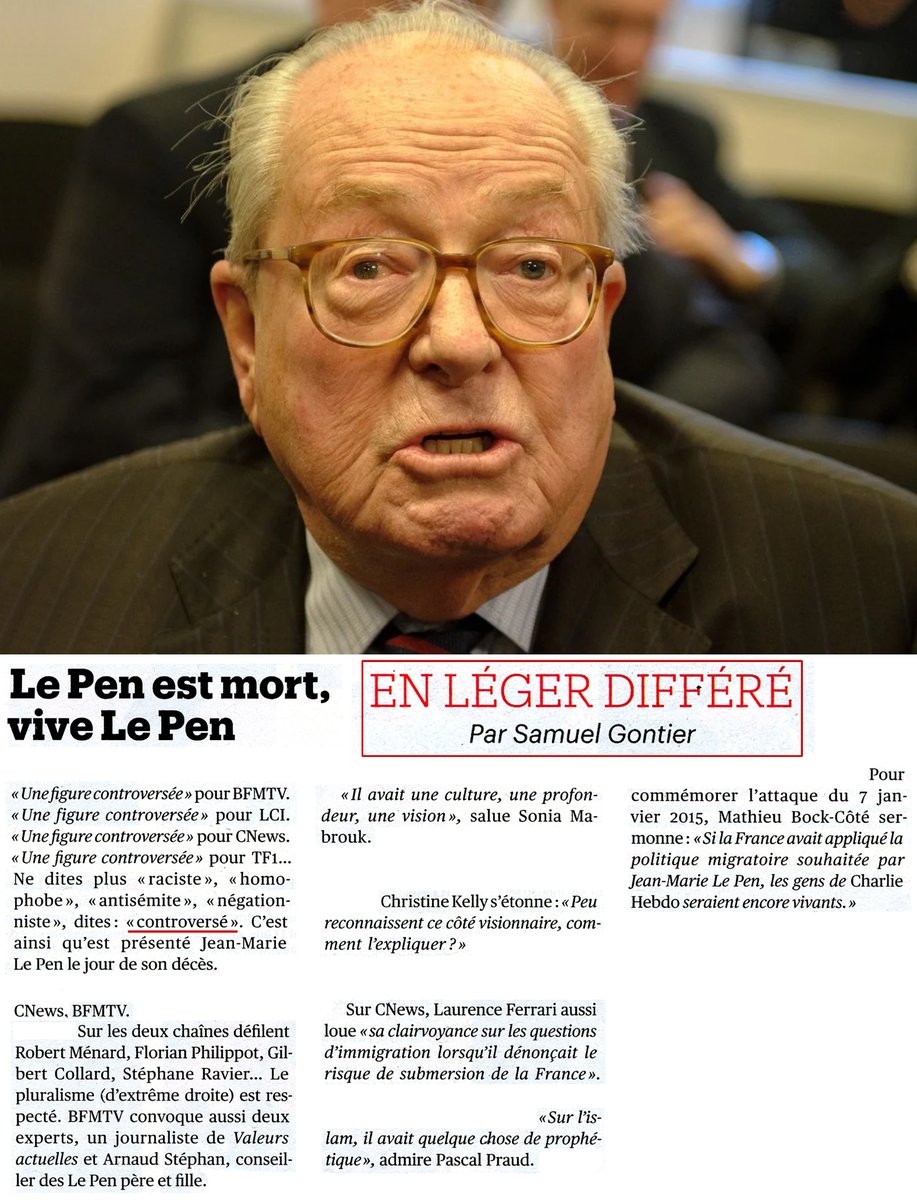BillTrailli's tweet image. #LePen  JeanMarie  Vu dans "Télérama"