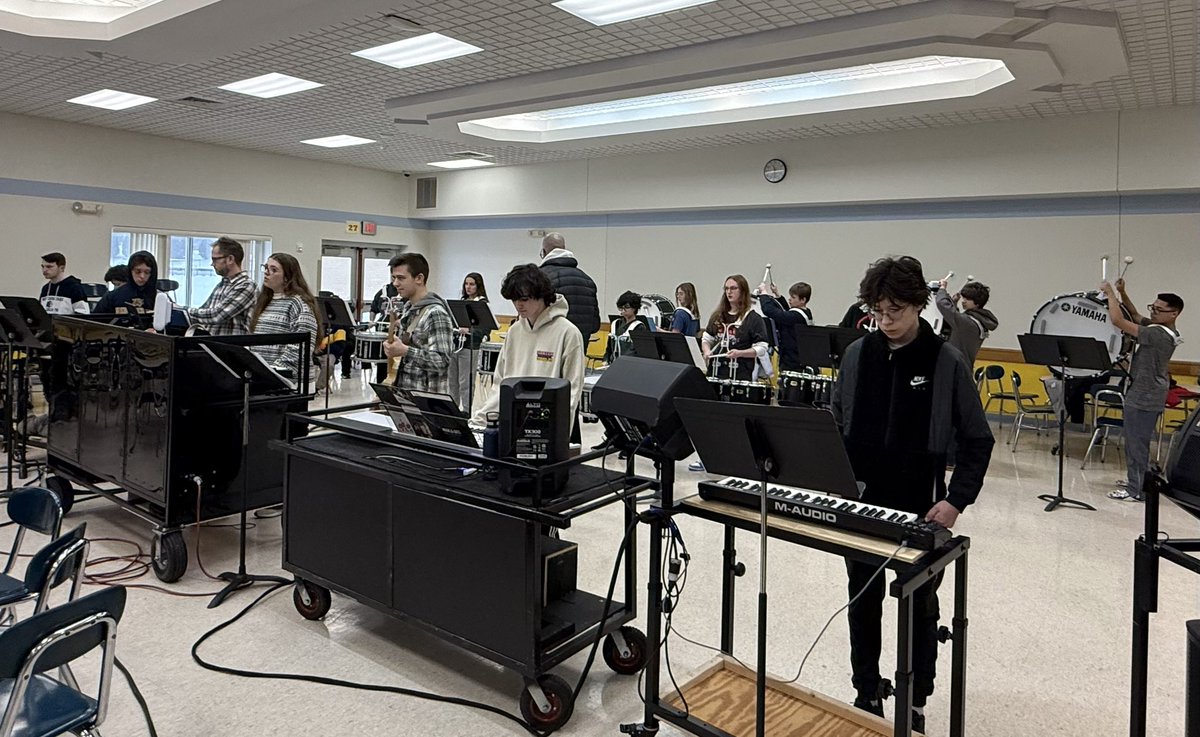 The winter percussion group is sounding great! It’s awesome seeing our <a href="/CamillusMiddle/">Camillus Middle</a> and high school kids working so great together! <a href="/WGFineArts/">West Genesee Fine Arts</a>