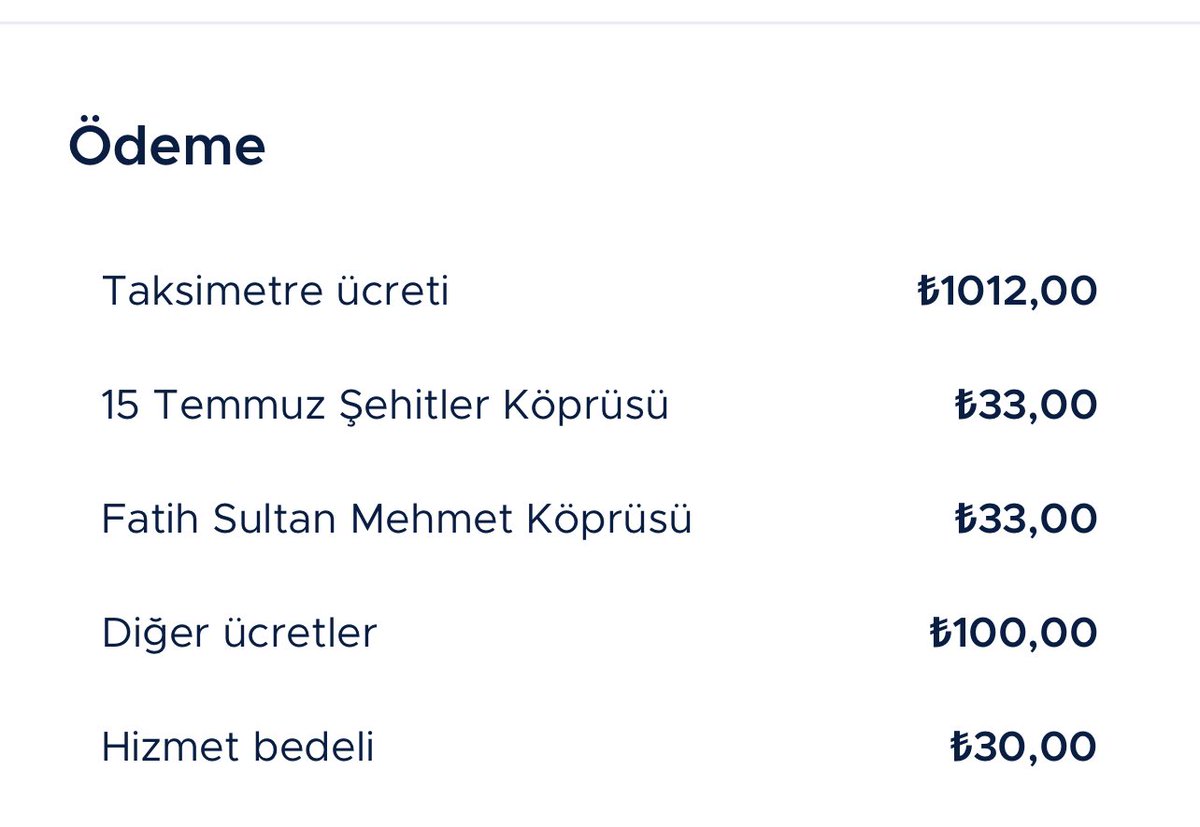 Avrp yakasından and yakasına geçerken aynı an da iki köprüden geçmem sizce de garip değil mi? Diğer ücretler olarak adlandırdığınız şöförün pastaneden pogaça alması mı? Adama bir de kahvaltı mı ısmarladım ben? 2 hafta sonra bi bakiyim yaa diyerek alenen gördüm hiç görmeyebilirdim