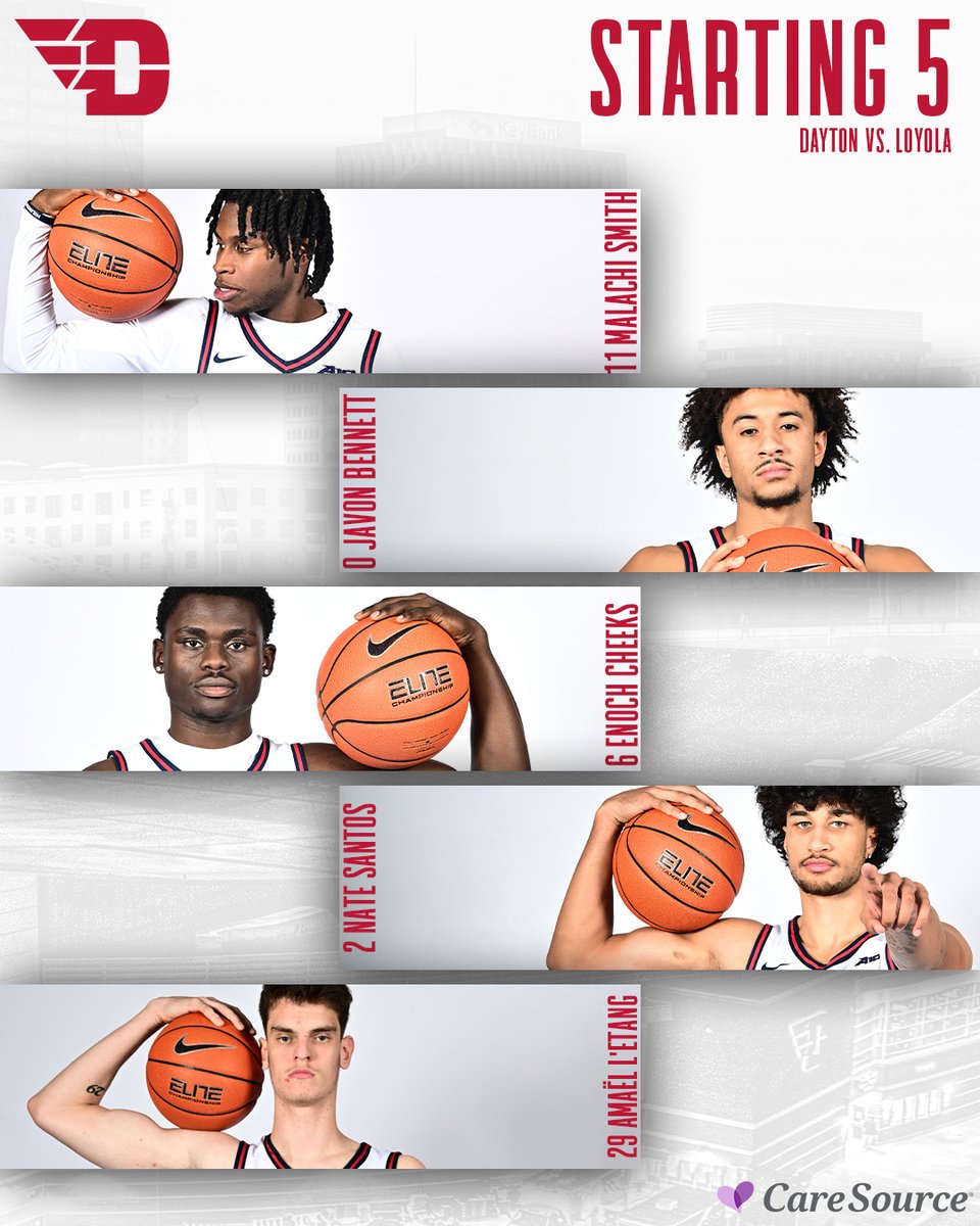 DaytonMBB's tweet image. The Starting 5 ✈️🏀

#GoFlyers // @caresource
