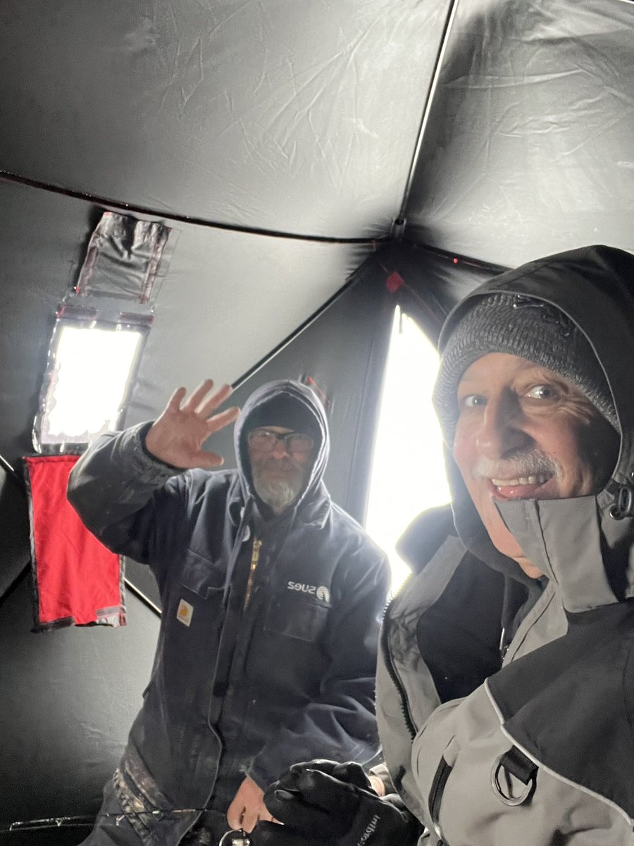 BoosterTim's tweet image. Regardless of the weather,,, ice fishing at its finest.. a little wind. Ok,, lots of wind and cold… shanty and Mr Heater to stay warm.. #icefishing #IonAuger #michiganwaters #icearmour #northland
