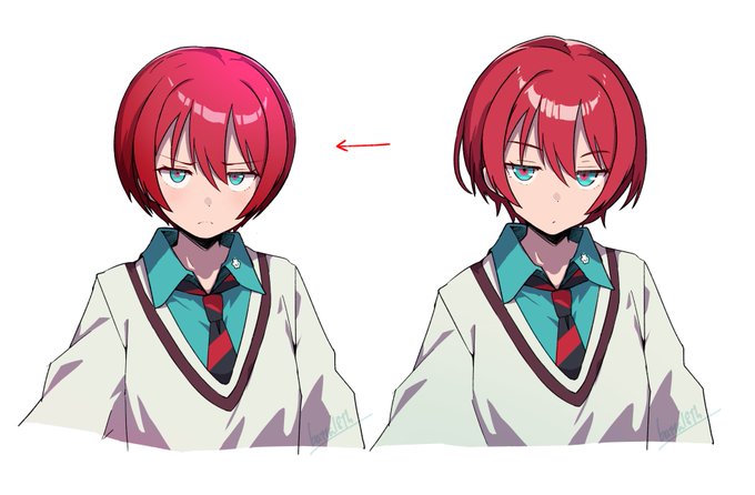 自分で自分の絵に解釈違いを起こしていたので、夜通し手癖からの脱却をしていた 