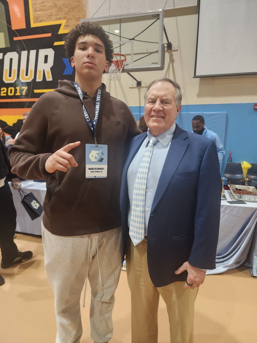 <a href="/MarlenBright5/">Marlen Bright</a> and <a href="/Belichick_B/">Bill Belichick</a> hanging at UNC 
<a href="/RivalsFriedman/">Adam Friedman</a> <a href="/On3sports/">On3</a> <a href="/247Sports/">247Sports</a> <a href="/njgridiron_/">NJ Gridiron</a> <a href="/PetersonSports/">Peterson Sports</a> <a href="/dpfootball/">DePaul Football</a>