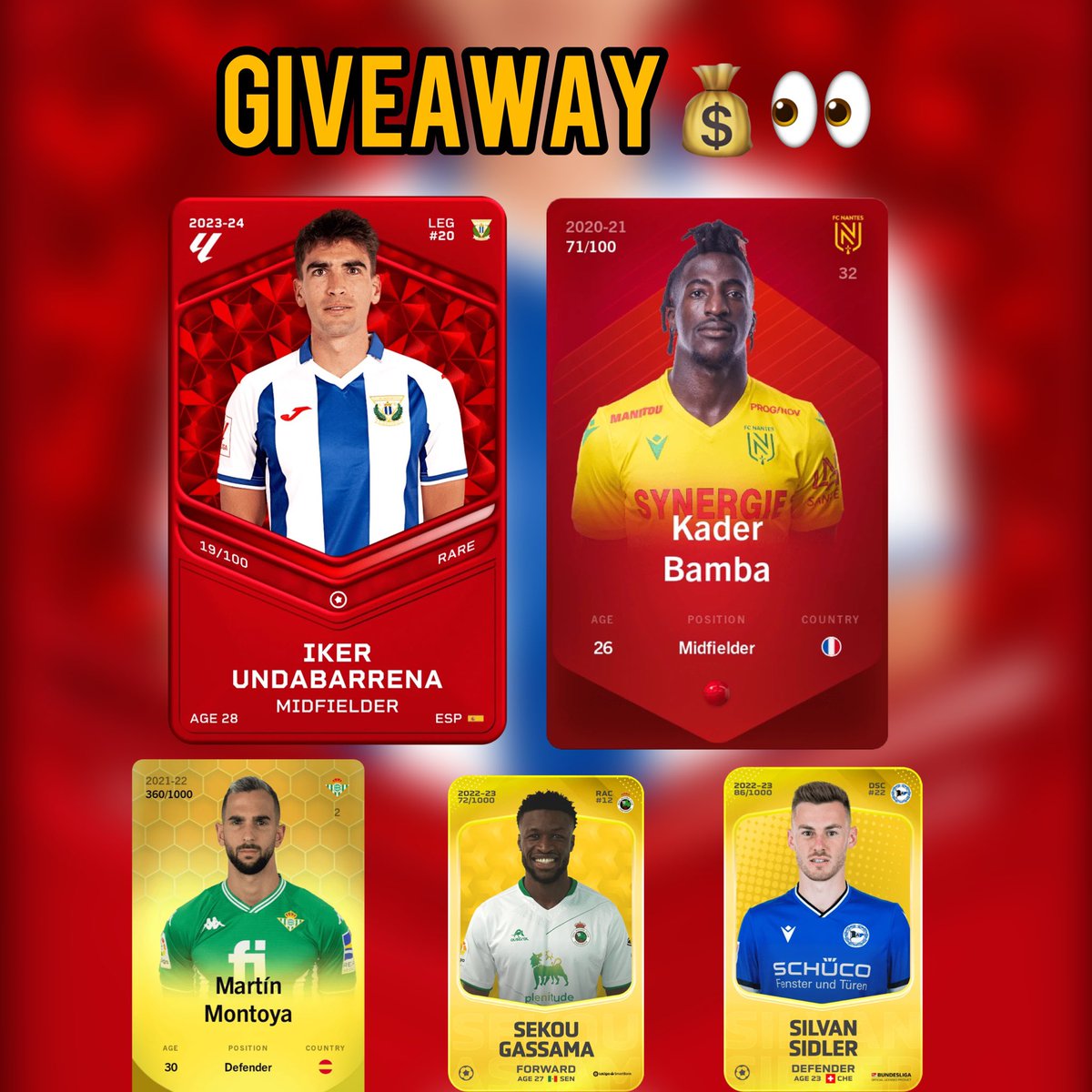 👀💰<a href="/Sorare/">Sorare</a> Giveaway! 💰👀

Follow me , like and RT the tweet below ⬇️ 
#sorare #Giveaway