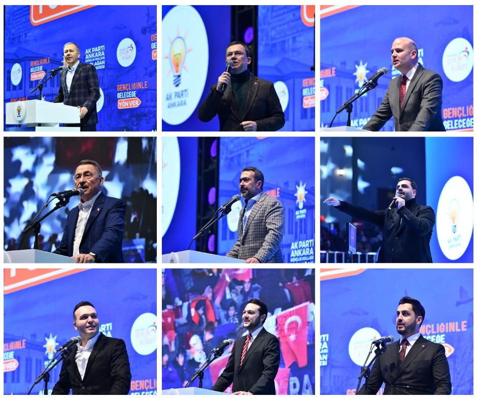 AkpartiAnkara's tweet photo. Genel Başkan Yardımcılarımız @DrOmerileri, @_fatihsahin, İçişleri Bakanımız @AliYerlikaya, İl Başkanımız @hakanhanozcan, Genel Merkez Gençlik Kolları Başkanımız @eyupkadirinan ve yeni dönem Başkan Adayımız @avyusufibis, Milletvekillerimiz, İlçe ve Belediye Başkanlarımız ile teşkilat mensuplarımızın katılımlarıyla AK Parti Ankara 7. Olağan İl Gençik Kolları "Betül Önderoğlu" Kongresini gerçekleştirdik.

Görevi devreden Başkanımız @efedemirhann'a bugüne kadar göstermiş olduğu üstün gayretleri için teşekkür eder, yeni dönem Başkanımız @avhalilatasoy ve yönetim kurulu üyelerimize başarılar dileriz.