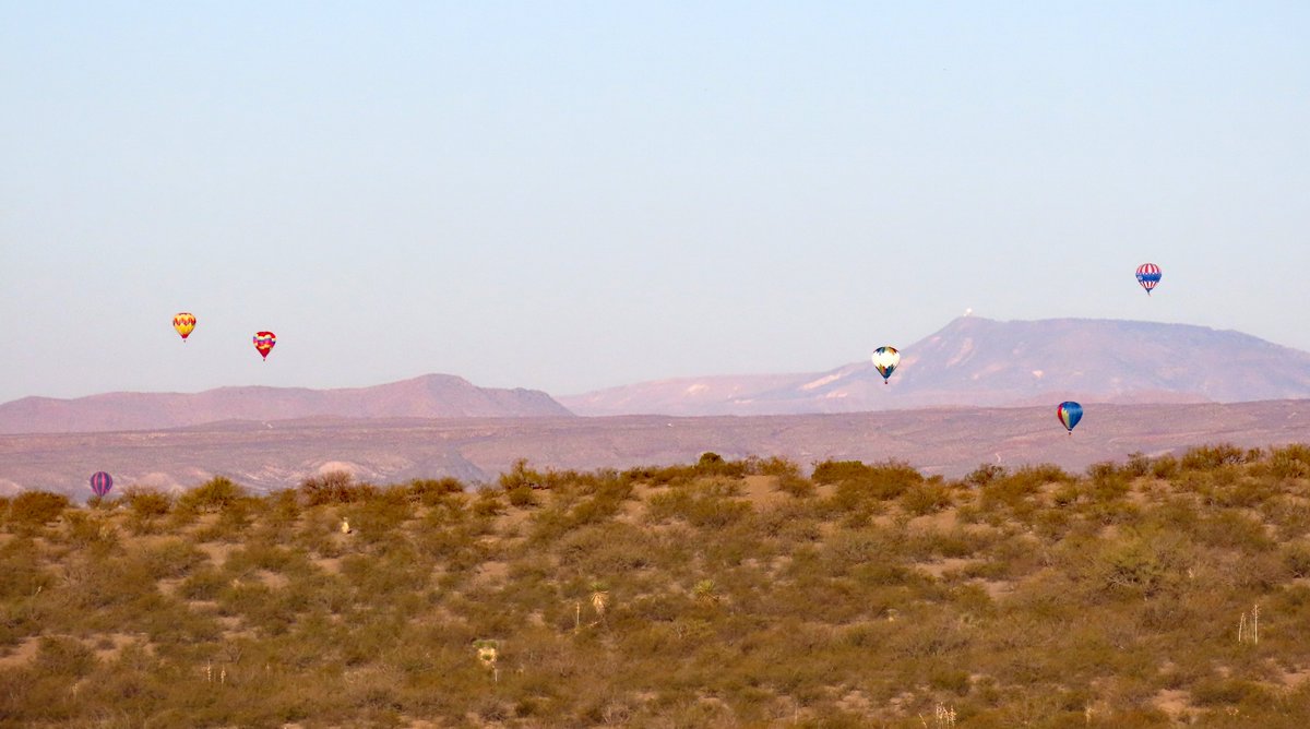RobertPRowley2's tweet photo. #ChihuahuanDesert today.  The Mesilla Valley Balloon Rally returned to our area after a fourteen year absence. https://t.co/6jN8UEyP86