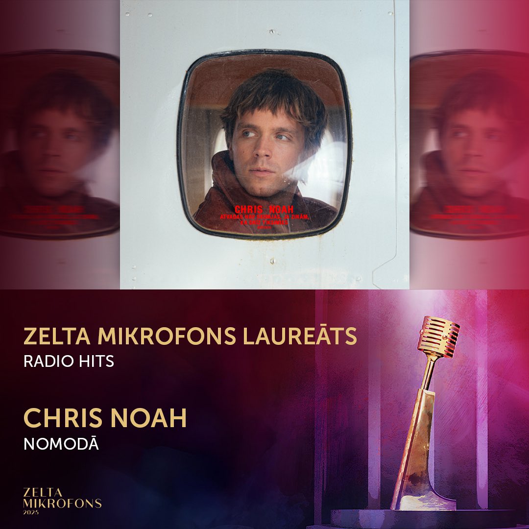 Kategorijā “Radio hits” Zelta mikrofonu iegūst Chris Noah ar dziesmu “Nomodā”! 🎙️