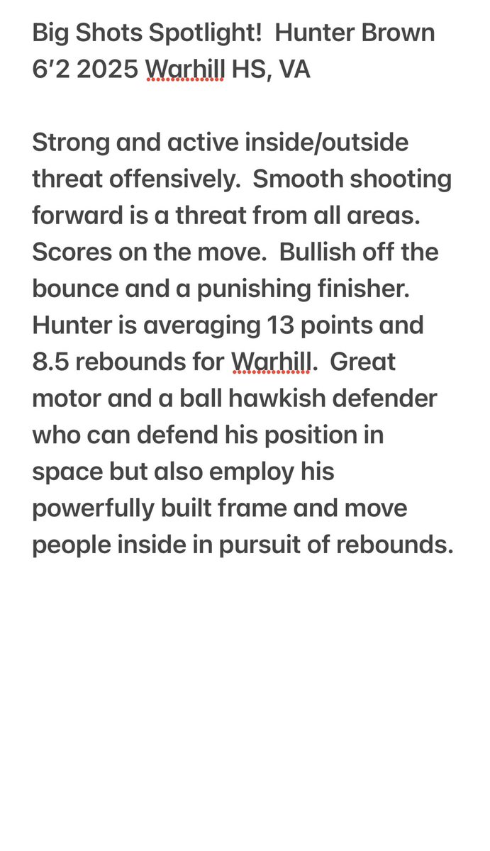 Coach_Frank (@norfolkknights) on Twitter photo Big Shots Spotlight! Hunter Brown 6’2 2025 Warhill HS, VA <a href="/BigShotsToday/">Hit The BIG SH🏀TS</a> <a href="/BigShotsGlobal/">BIG SH🏀TS</a> <a href="/Hunter_Brown0/">Hunter Brown</a> Big Shots Spotlight! Hunter Brown 6’2 2025 Warhill HS, VA <a href="/BigShotsToday/">Hit The BIG SH🏀TS</a> <a href="/BigShotsGlobal/">BIG SH🏀TS</a> <a href="/Hunter_Brown0/">Hunter Brown</a>